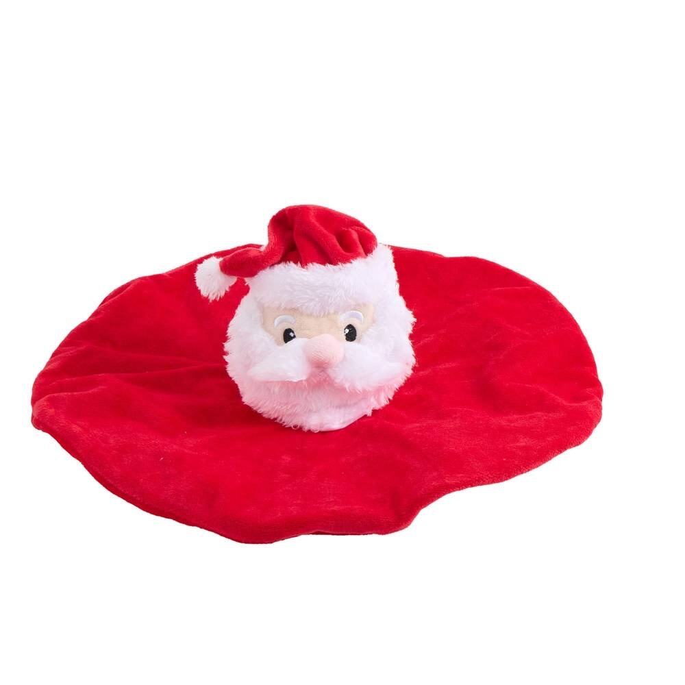 Merry &‎ Bright Santa Squeaky Crinkle Blanket Plush Dog Toy Red Shake Play New